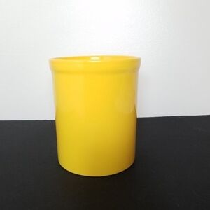Target Home Utensil Holder Jar Yellow Stoneware